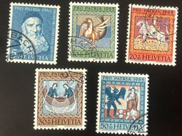 PP1965 série oblitérée Zu B123-B127