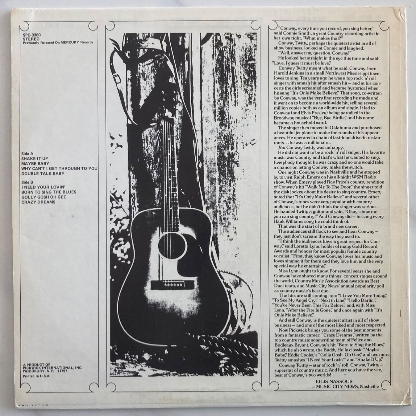 Dischi in vinile: CONWAY TWITTY - SHAKE IT UP! – Usato da Poliez-Pittet venduto da Newtown-Records 1