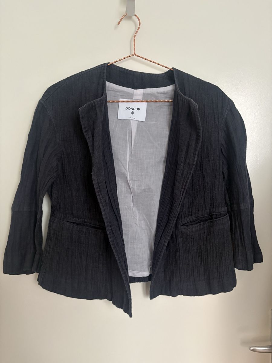 Dondup Giacche: Jacke DONDUP - Leinen / BW - anthrazit Gr. 34 – Usato da Zürich venduto da triangular