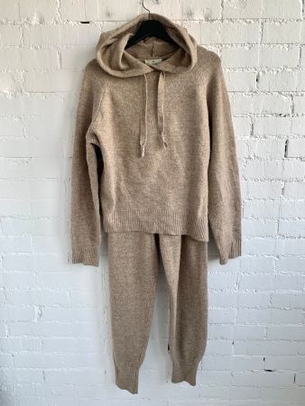 Beiges Loungewear Set (Hose und Kapuzenpullover)  von H&M