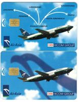 2 Telefonkarten Malaysia Flugzeuge
