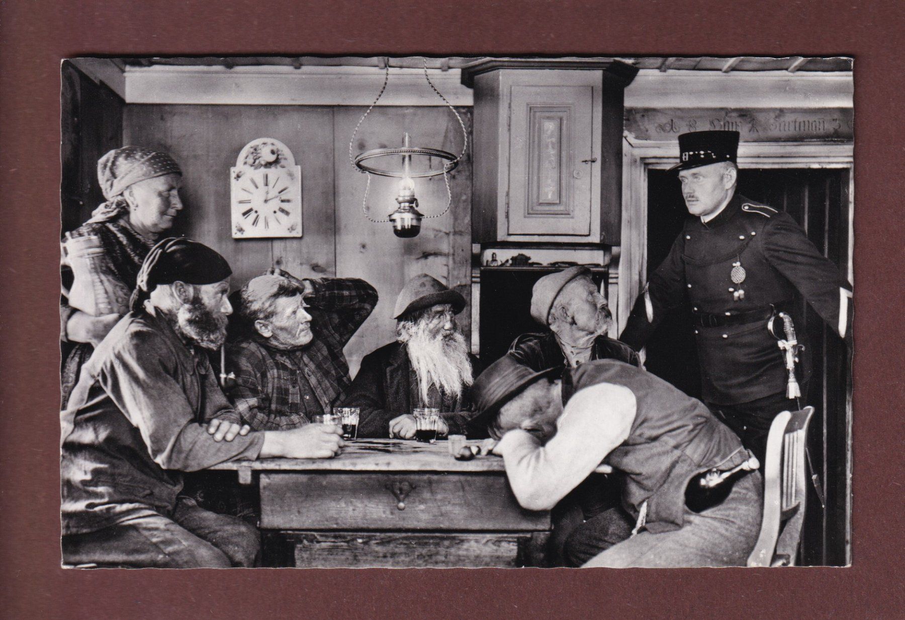 Cartoline postali: POLIZEISTUNDE - Graubünden - 1962 – Usato da Pully venduto da nicecards-shop