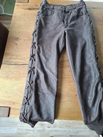 Rabert Biker -Motorrad -Lederhose Gr 27 (xs) Dunkelbraun