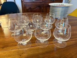 Verres à cognac en cristal