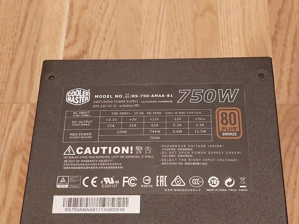 PCs: PC Netzteil Cooler Master 750W – Gebraucht aus St. Gallen von MickDega 1