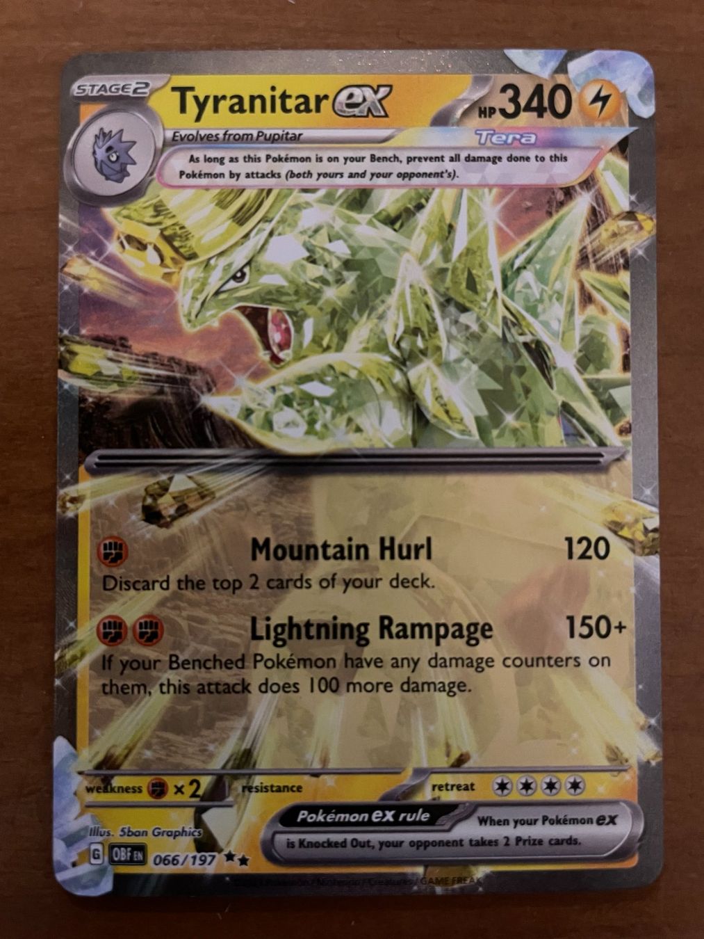 Pokémon Carte collezionabili: Pokemon Tyranitar eX (Versand gratis) – Nuovo (secondo la descrizione) da Chur venduto da Angerson
