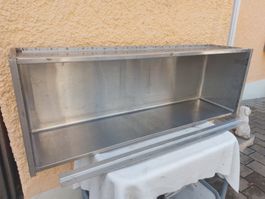 Edelstahl Regalschrank Wandmontage 126x33xH44cm