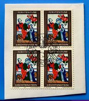 Briefmarken aus Liechtenstein 4 er Block mit Papier 