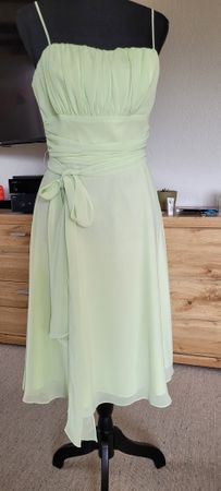 Leichtes Sommerkleid mintgrün mit ChiffonTuch neuwertig Gr M
