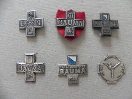 Medaille 6 Sport Abzeichen Brosche Bauma ZH 1913 -1965