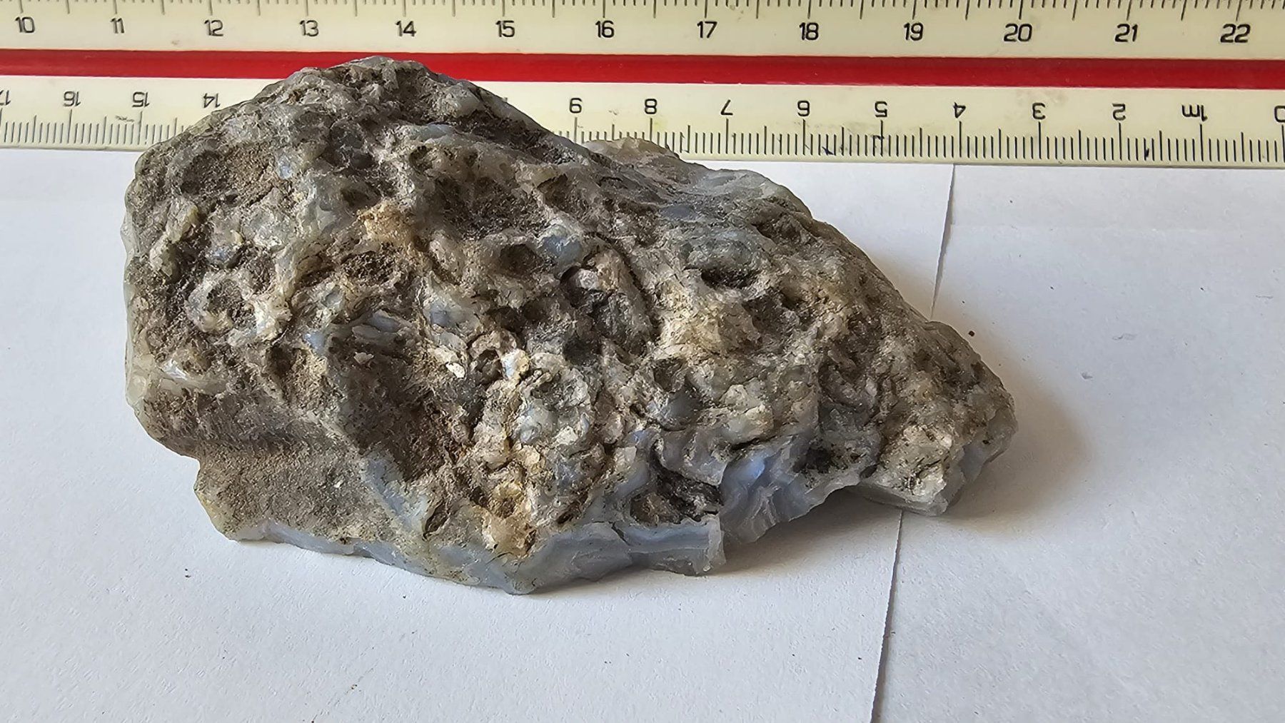 Mineralien & Heilsteine: Polished Grey Banded Agate Half Nodule – Gebraucht aus St-Légier-Chiésaz von nig_dk7p 1