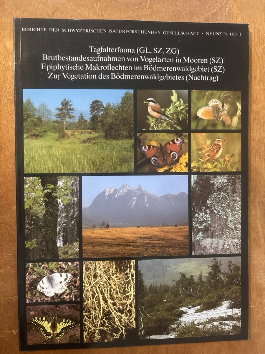 Libri: Tagfalterfauna, Vogelarten, Moore, Flechten, Bödmeren – Usato da Zürich venduto da WWehrle