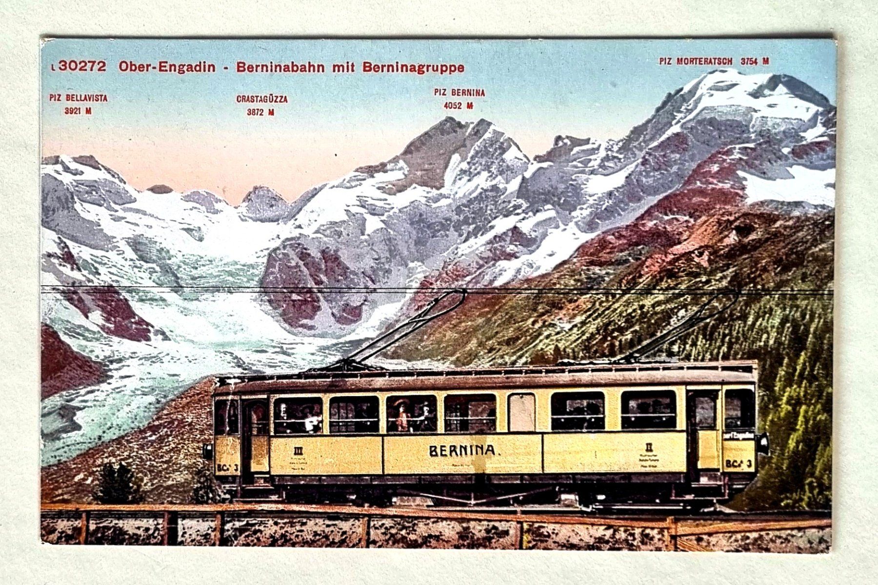 Cartoline postali: Bernina Bahn - RhB - Berninagruppe – Usato da Rothrist venduto da RROENK