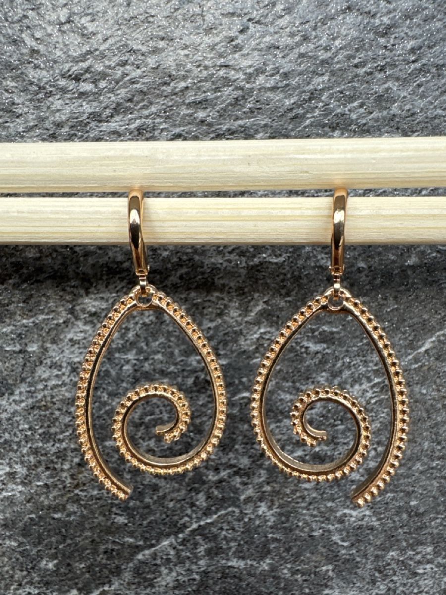 Orecchini pendenti & Orecchini a lobo: Elegante Goldene Ohrringe im Spiraldesign – Nuovo (secondo la descrizione) da HORGEN venduto da vladibarca10 4