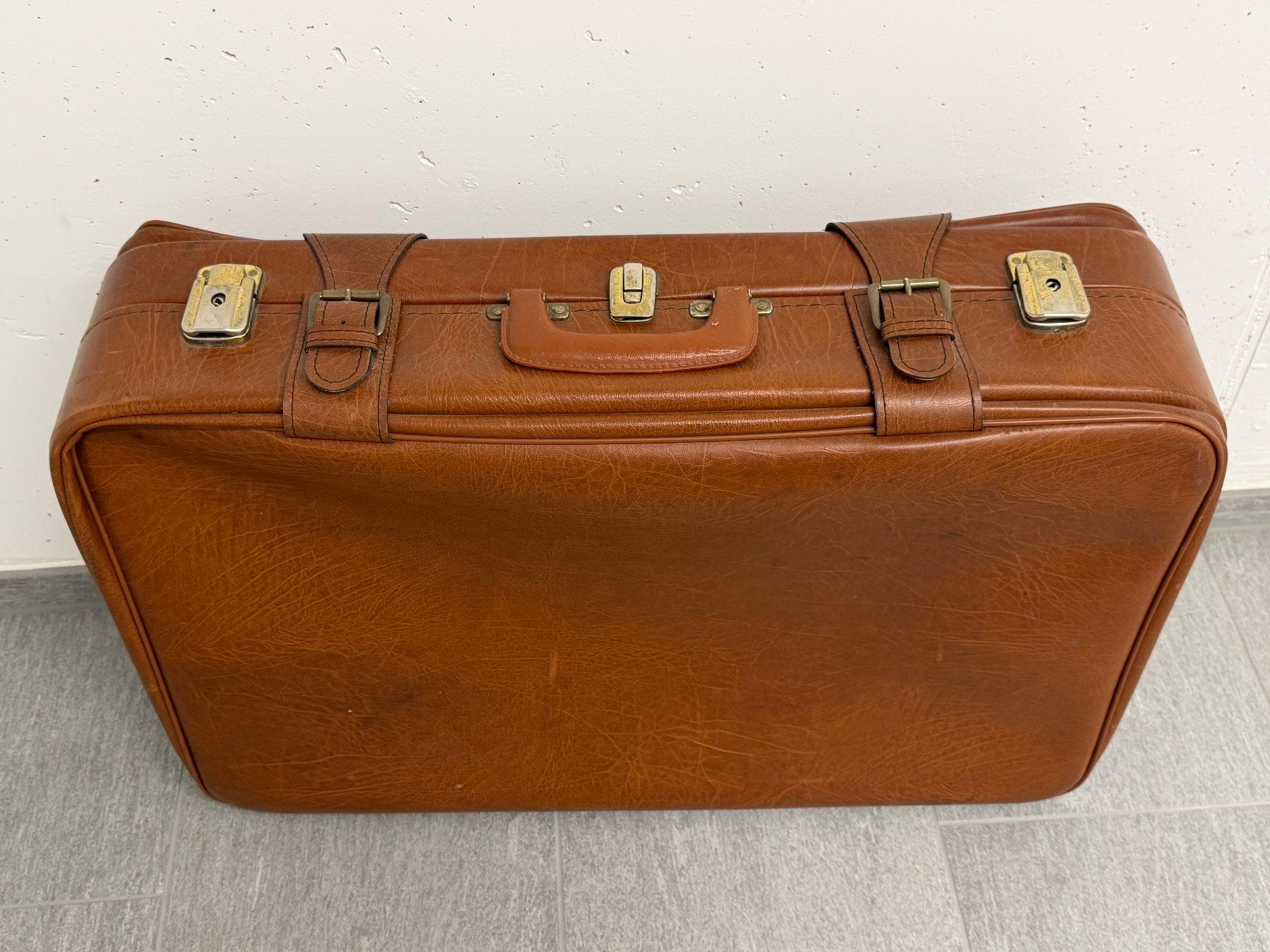 Valigie: Vintage Koffer Kunstleder hellbraun – Usato da Egolzwil venduto da Bubbly76 7