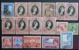 Malaysische Staaten British Lot mit alten Werten IV