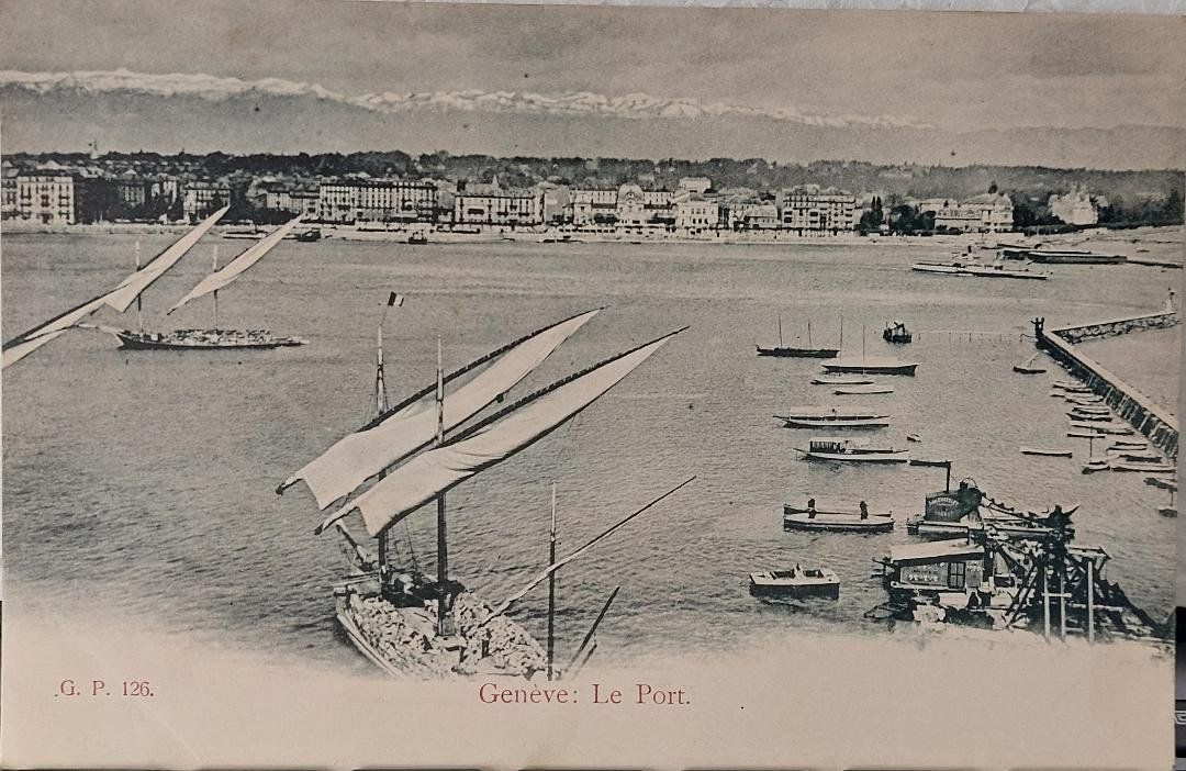 Cartoline postali: GENÈVE - Le Port – Usato da Delémont venduto da Domdom1