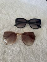 2x Sonnenbrillen – Schwarz & Braun/Gold