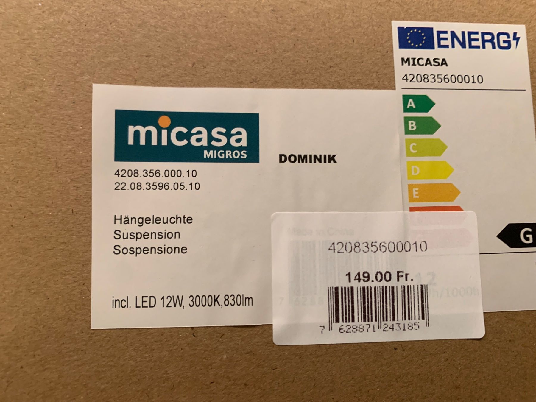 Lampade: Stylische Deckenlampe Schirm - LED – Nuovo e nell'imballaggio originale da Langenthal venduto da Hape55 3