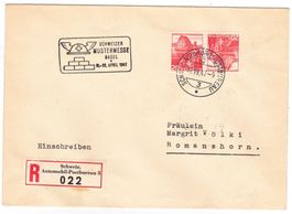 Lettre recom. de Basel BPA A407 pour Romanshorn 12.IV.47
