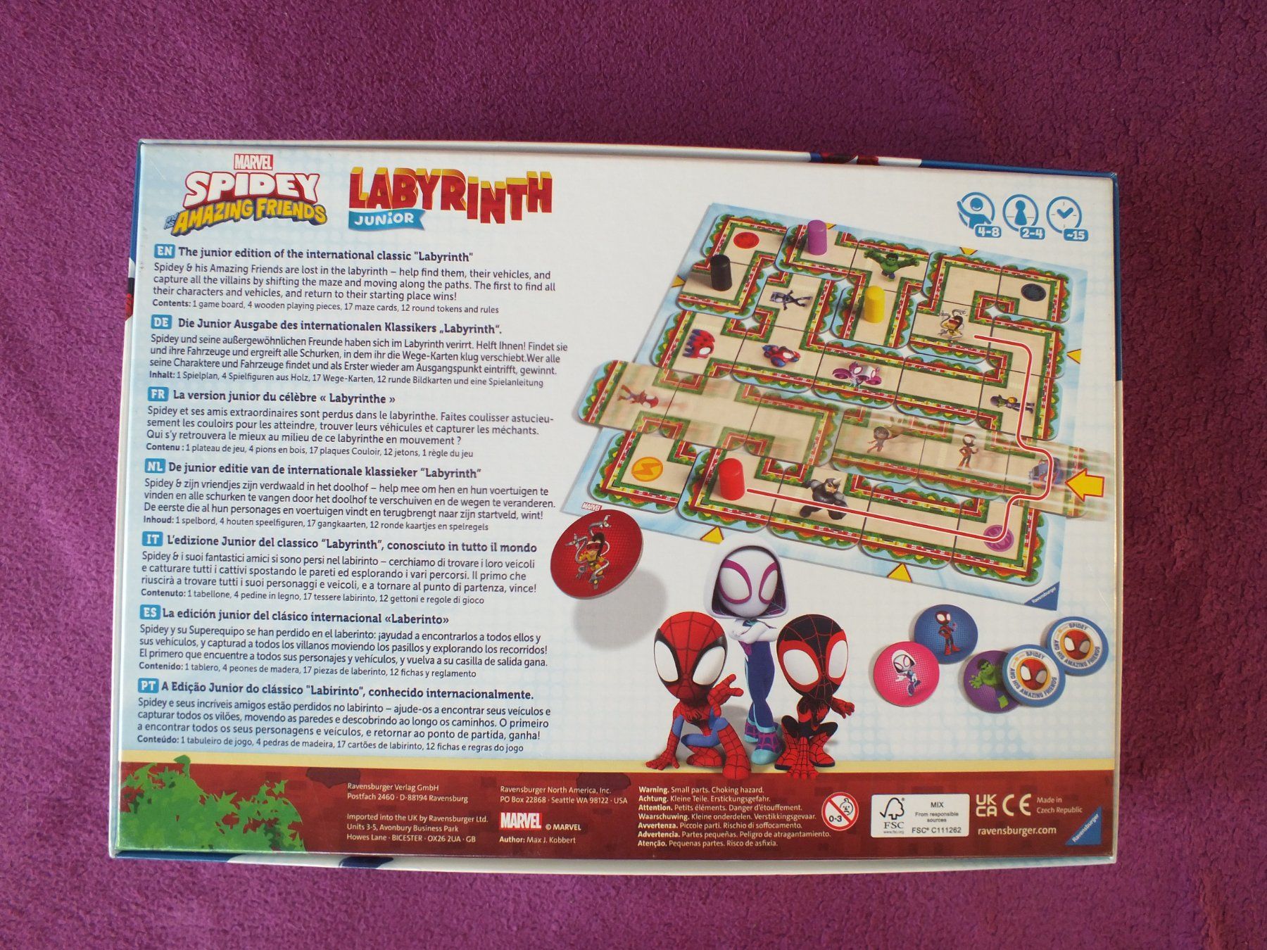 Ravensburger Giochi: Ravensburger - Marvel Spidey Amazing Friend Junior Labyrinth – Usato da Müllheim Dorf venduto da Seeeule01 1