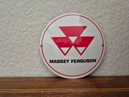 Emailschild Massey Ferguson Traktor USA Logo Emaille Schild