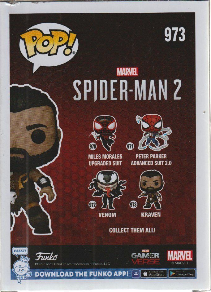 Funko Statuette: FUNKO POP! MARVEL 973 KRAVEN -SPIDER MAN 2  BOBBLEHEAD – Nuovo e nell'imballaggio originale da Vezia venduto da Aquarius_Age 2