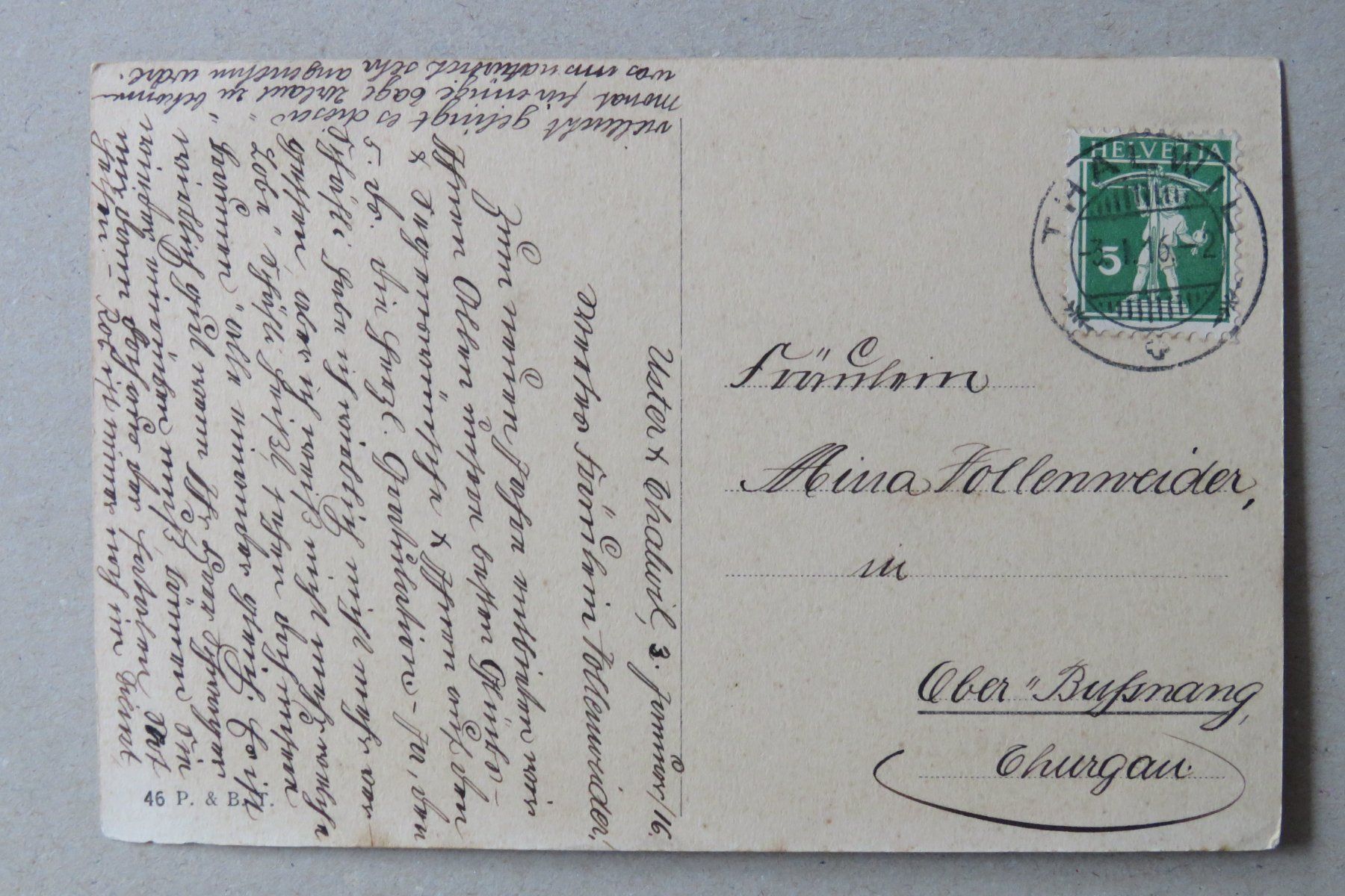 Cartoline postali: Thalwil 1916 – Usato da Kreuzlingen venduto da Koi4 1