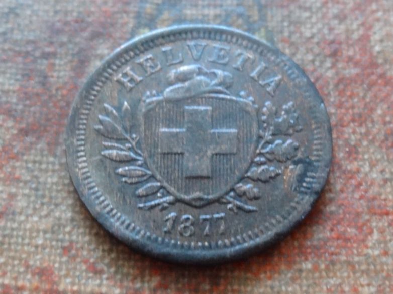 Tutti le monete: 1 Rp. 1877  (C) – Usato da Romanel-sur-Lausanne venduto da Swift13