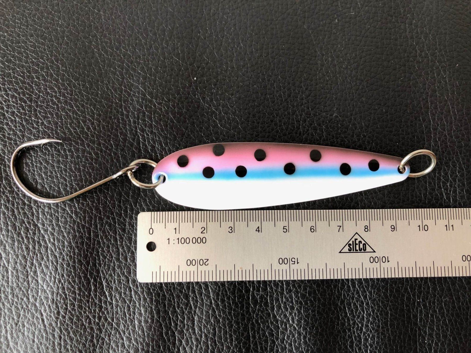 Esche: Schlepplöffel Glow Rainbow, ca. 95 mm – Nuovo (secondo la descrizione) da Arbon venduto da Helmuth 5