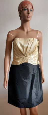 Neues elegantes Abendkleid Gr. 42 Gold/Schwarz