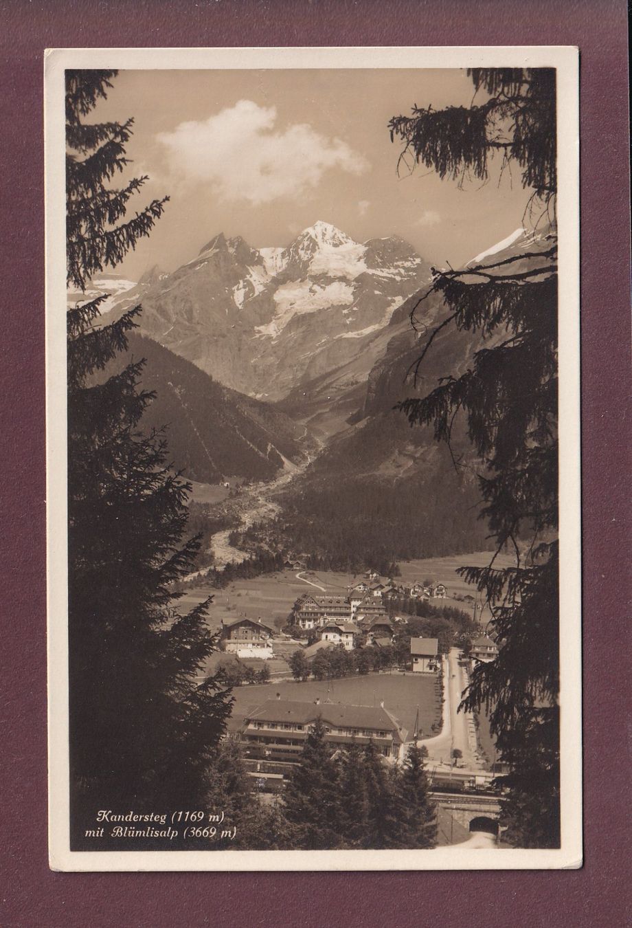 Cartes postales: KANDERSTEG - Bahnhof - Blümlisalp - 1932 – D'occasion à Pully par nicecards