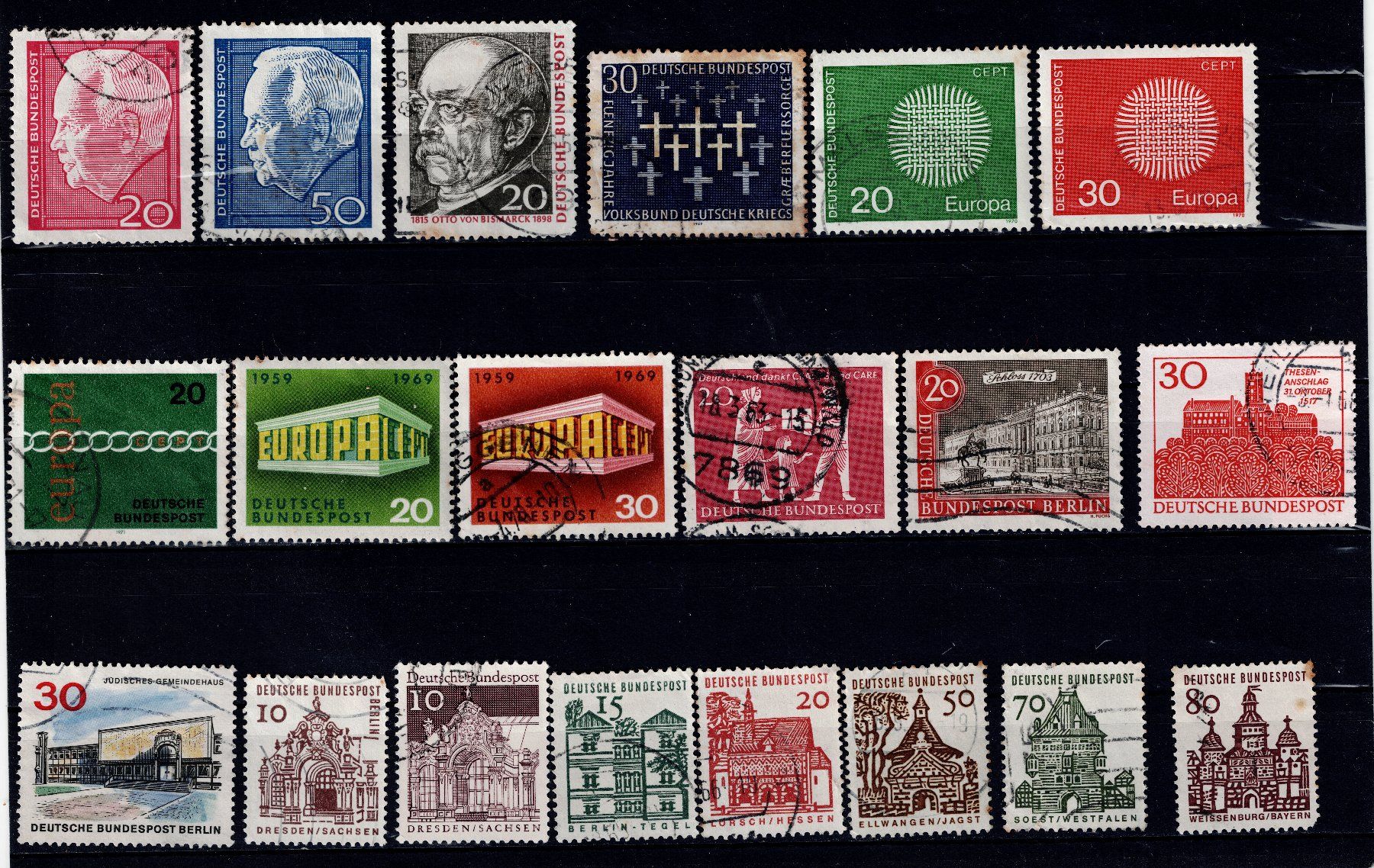 Tutti i francobolli: 71x Briefmarken Deutschland 1 – Usato da Tenniken venduto da mik_6mxg 6