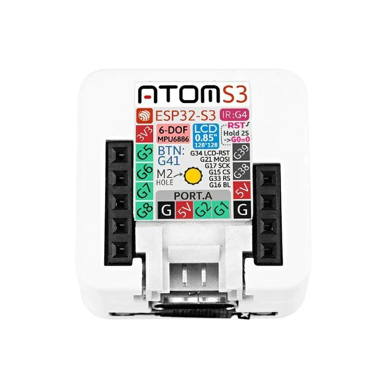 Componenti elettronici: ATOMS3 mit 0.85" LCD  von M5Stack (ESP32-S3) – Nuovo e nell'imballaggio originale da Veltheim AG venduto da Mibib 3