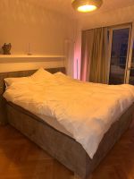 BOXSPRINGBETT mit Bettkasten für Stauraum 180x200cm grau