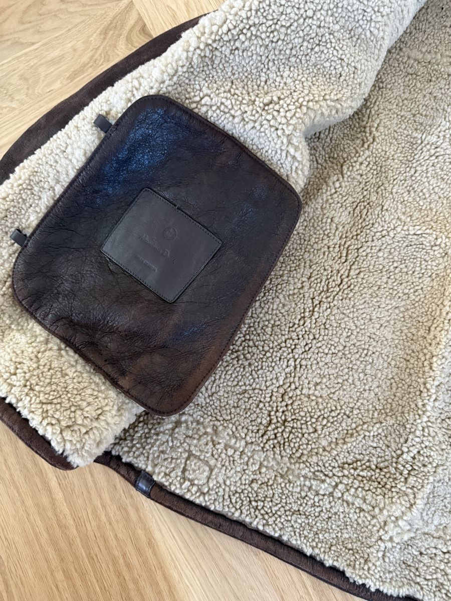 Massimo Dutti Giacche: Brown Leather Shearling Lined Winter Jacket - Massimo Dutti  – Usato da Zürich venduto da max_9ym2 3