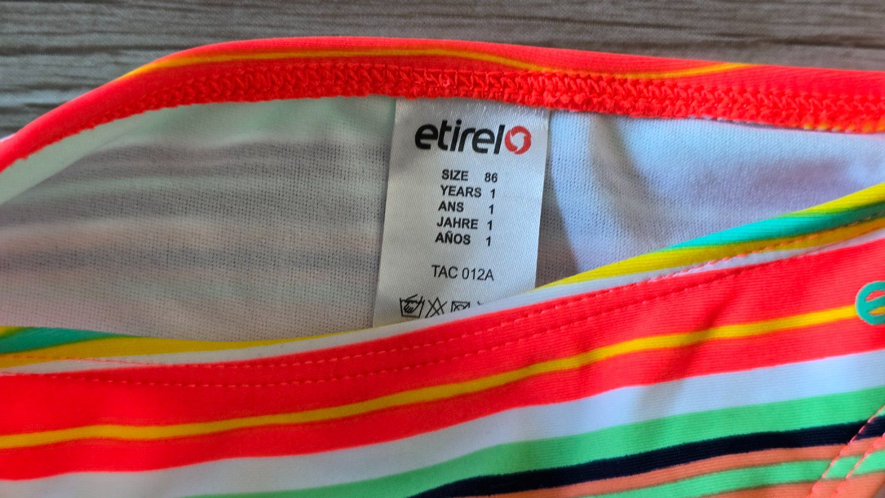 Costumi da bagno: Etirel Bikinihose - 86 - Bunt gestreift – Nuovo (secondo la descrizione) da Thalwil venduto da VitaMini 1