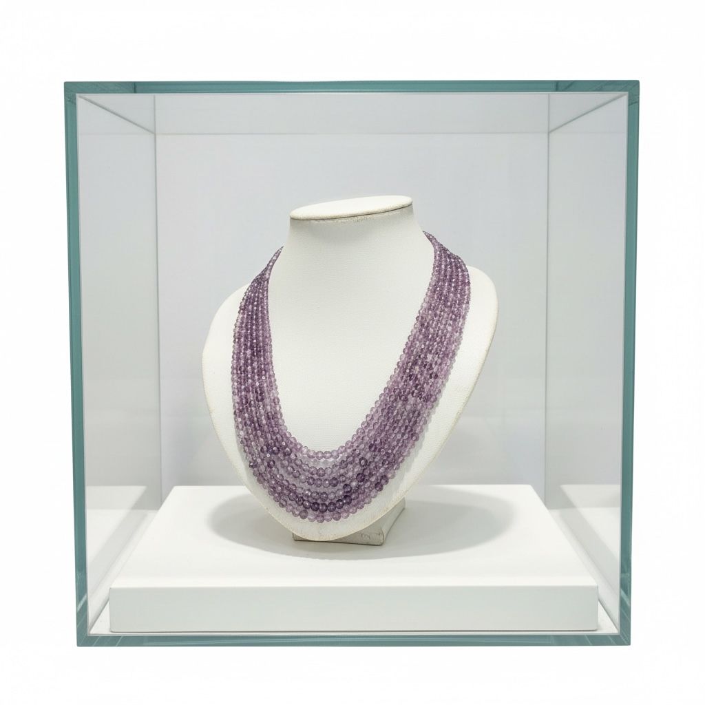 Catenine: Wunderschöne 6 strangige Amethyst Kette NEU – Nuovo e nell'imballaggio originale da Basel venduto da Chili007 2