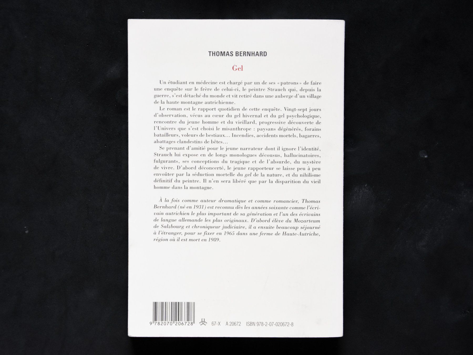 Bücher: Thomas Bernhard - Gel – Gebraucht aus Belmont-sur-Yverdon von bichet02 1