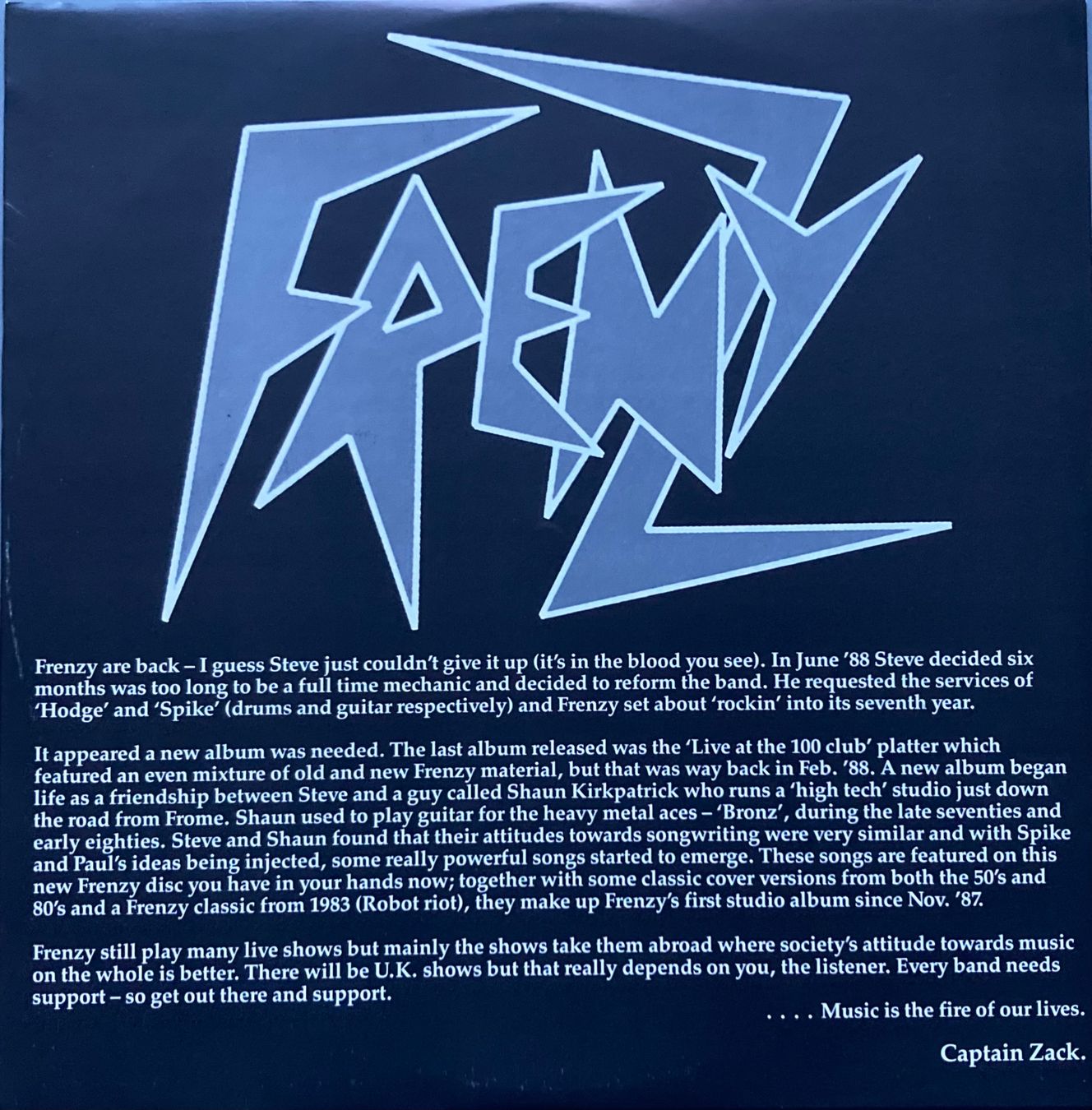 Vinyles: FRENZY - THIS IS THE FIRE – D'occasion à Poliez-Pittet par Newtown-Records 2