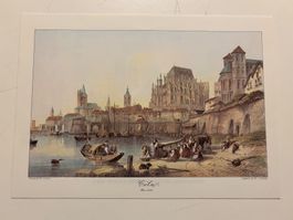 Graphik antikes Köln um 1840, W. L. Lertch - ca A4 Format