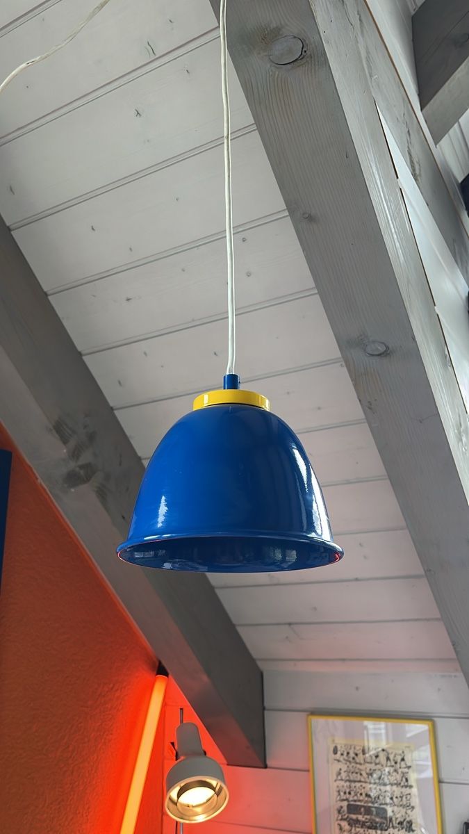 Lampadari & plafoniere: Vintage blaue Hängelampe – Usato da Stans venduto da Bridges_Vintage 1