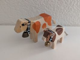 Holzfiguren Trauffer Kuh & Kalb