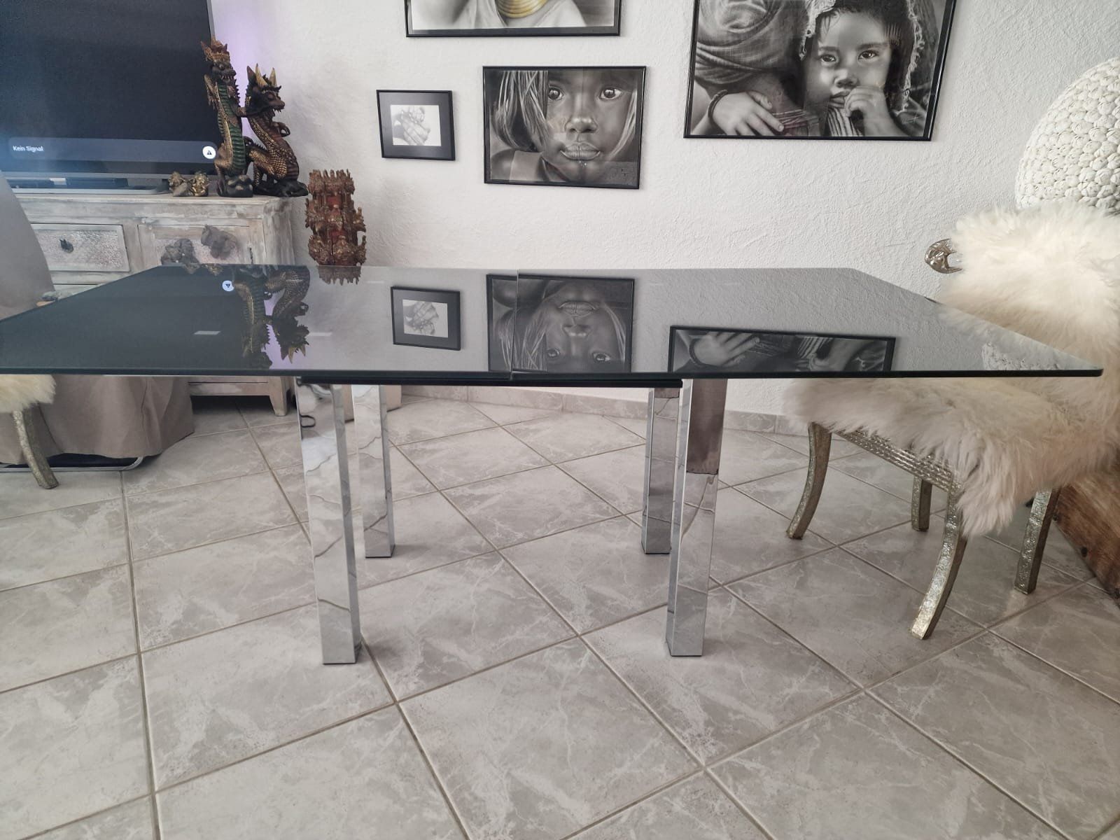 Tavoli: Designer Esstisch mit Glasplatte und Chrom-Gestell – Usato da Birmensdorf ZH venduto da sturzli 6