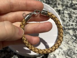 Thomas Sabo Armband hell, Leder geflochten 🤎 Top!