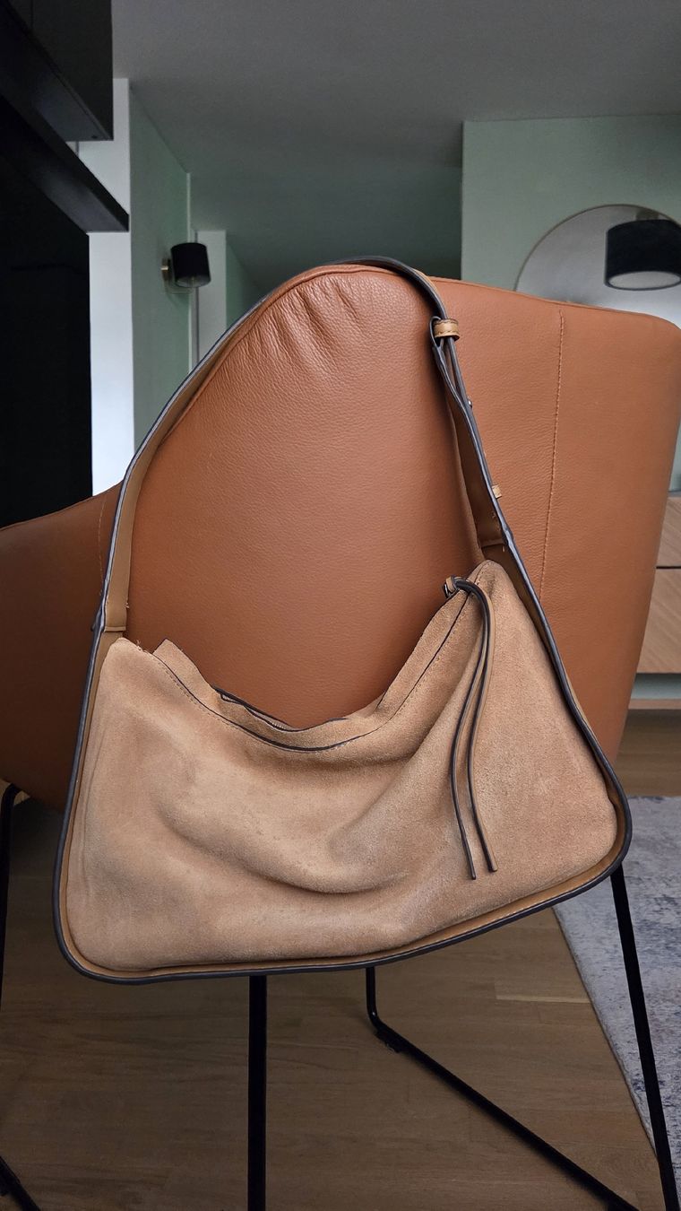 Mango Borse da donna: Echtleder Slouchy Bag – Cognac / Camel – Usato da Luzern venduto da sve_d2nz 1