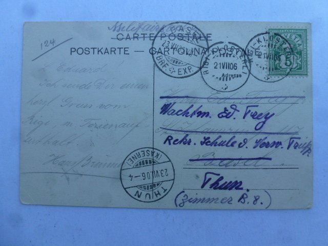 Ansichtskarten: AK Rigi-Kaltbad mit Pilatus 1906 – Gebraucht aus Walkringen von Casablanca777 1
