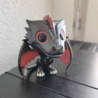 metallic Drogon Funko Pop (ohne Box/Ohne Daenerys)