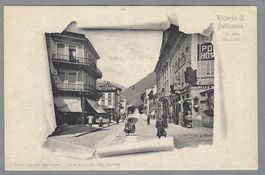 1900 ca. *, BELLINZONA, VIA ALLA STAZIONE, ANIMATA CON BIMBI