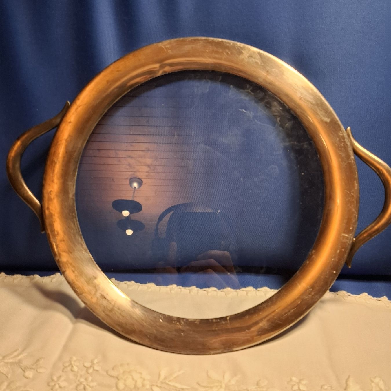 Piatti di portata: Versilberte Servierplatte mit Glasboden ca.28.7cm – Usato da Nürensdorf venduto da DANG3REUX 5